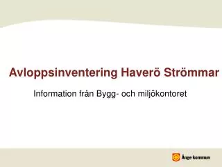 avloppsinventering haver str mmar