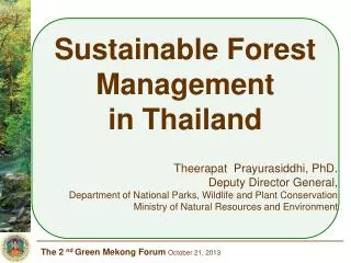 Sustainable Forest Management in Thailand