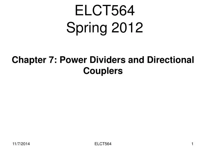 elct564 spring 2012