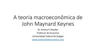 a teoria macroecon mica de john maynard keynes