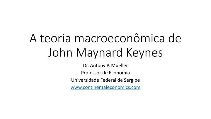 a teoria macroecon mica de john maynard keynes