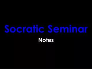 Socratic Seminar