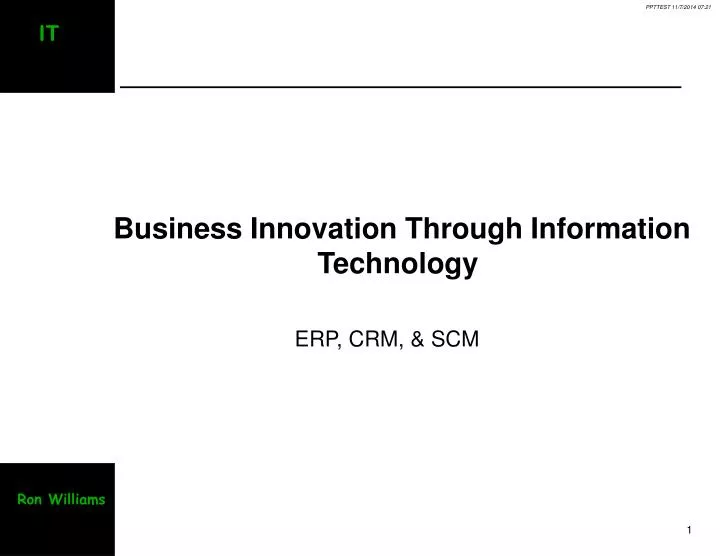 business innovation through information technology