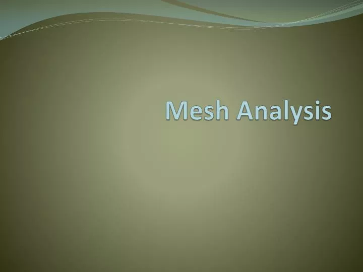 mesh analysis