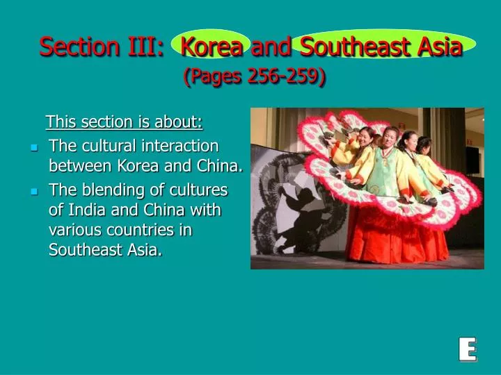 section iii korea and southeast asia pages 256 259