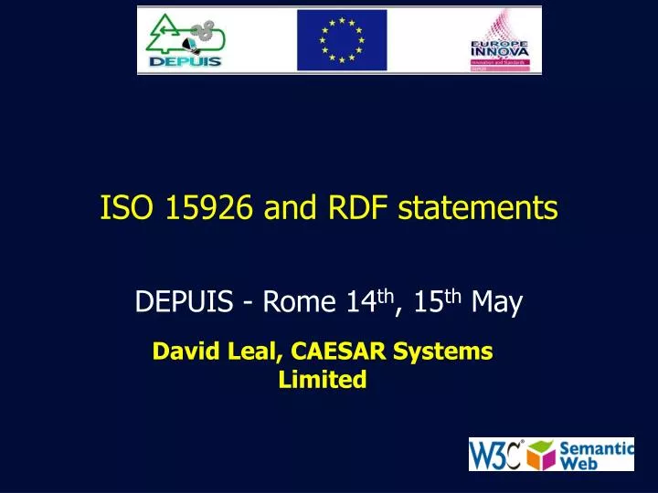 iso 15926 and rdf statements