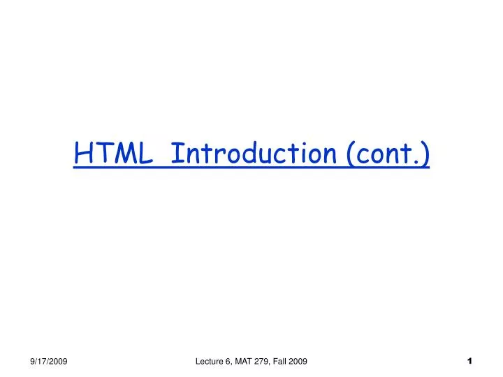 html introduction cont