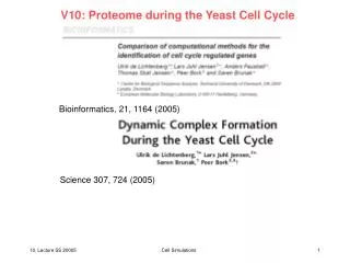 V10: Proteome during the Yeast Cell Cycle