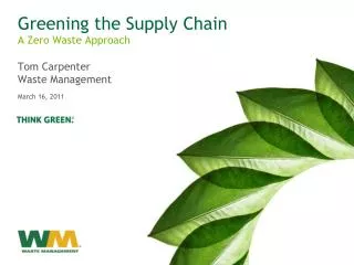 Greening the Supply Chain