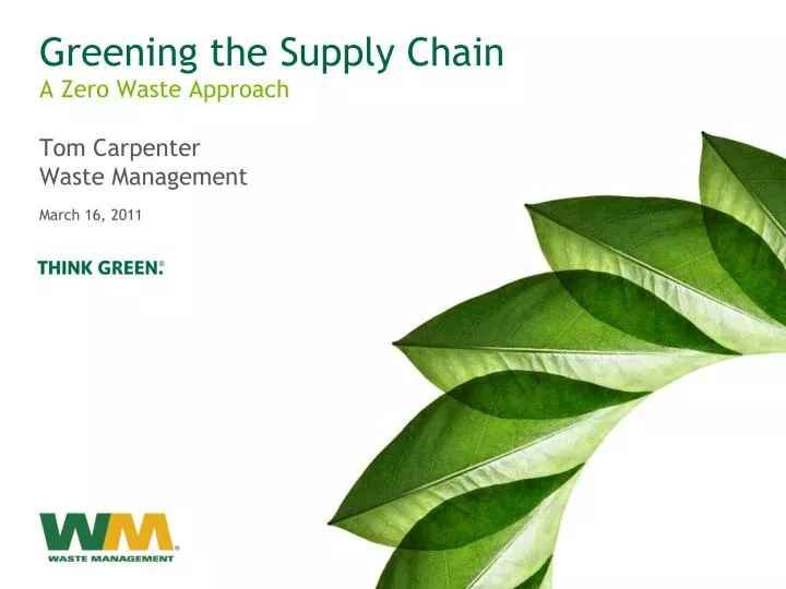 greening the supply chain