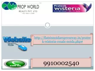 Prateek Wisteria Resale (9910002540) Price Flats in Noida Se