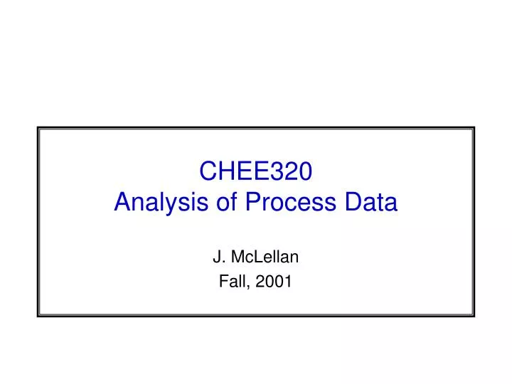 chee320 analysis of process data