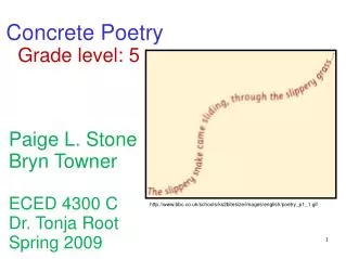 Concrete Poetry