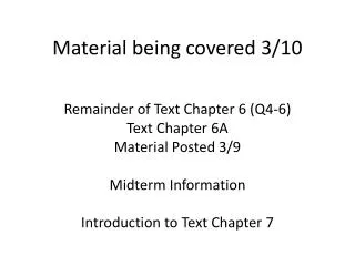 Material being covered 3/10