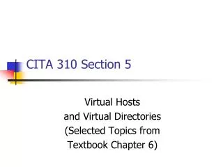 CITA 310 Section 5