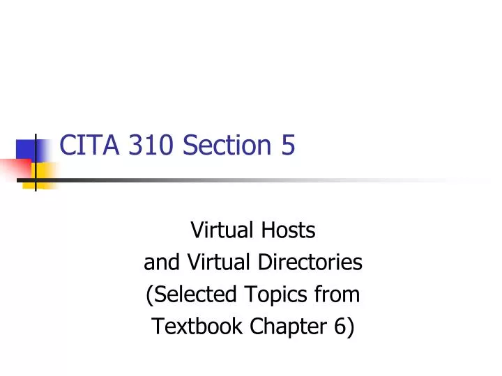 cita 310 section 5