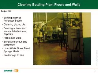 Cleaning Bottling Plant Floors and Walls