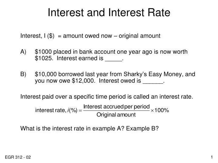interest and interest rate