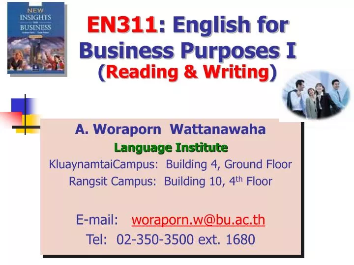 en311 english for business purposes i reading writing