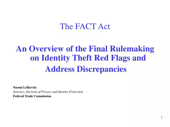 the fact act an overview