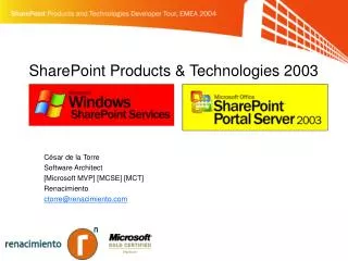 SharePoint Products &amp; Technologies 2003
