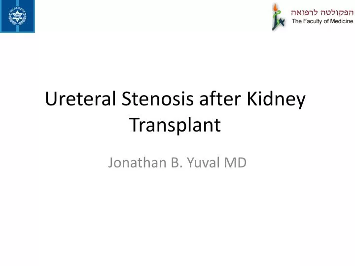 ureteral stenosis after kidney transplant