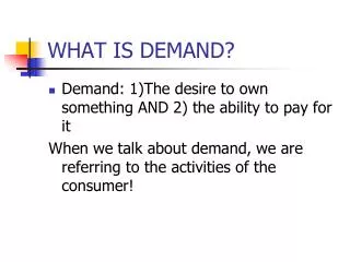 what is demand