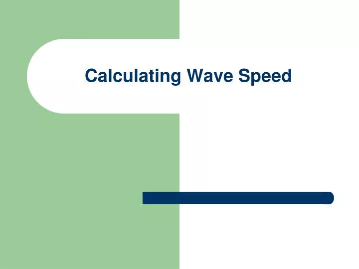 calculating wave speed