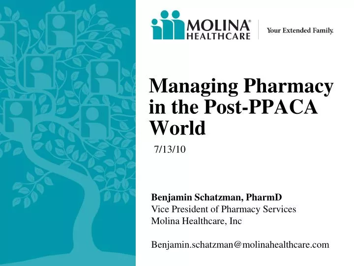 managing pharmacy in the post ppaca world