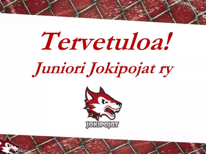 tervetuloa juniori jokipojat ry