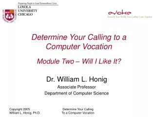 Determine Your Calling to a Computer Vocation
