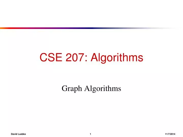 cse 207 algorithms