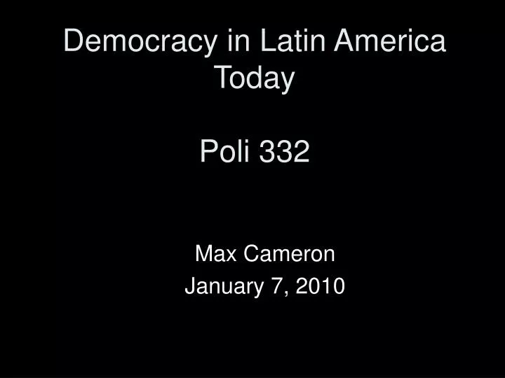 democracy in latin america today poli 332