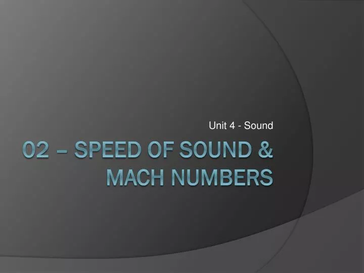 unit 4 sound