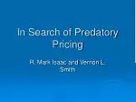 In Search of Predatory Pricing - slide 1