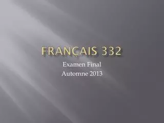fran ais 332