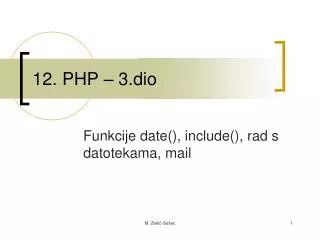 12 php 3 dio