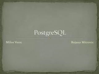postgresql