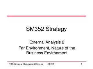 SM352 Strategy