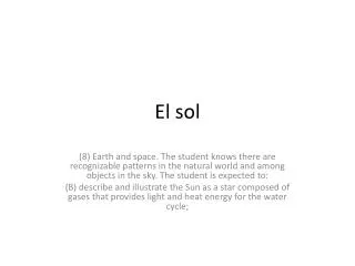 el sol