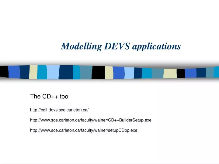modelling devs applications