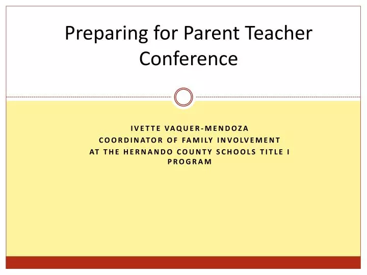 preparing for parent teacher conference
