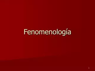 fenomenolog a