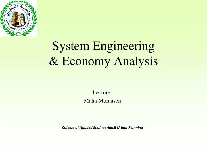 system engineering economy analysis
