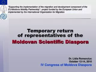 Temporary return of representatives of the Moldovan Scientific Diaspora