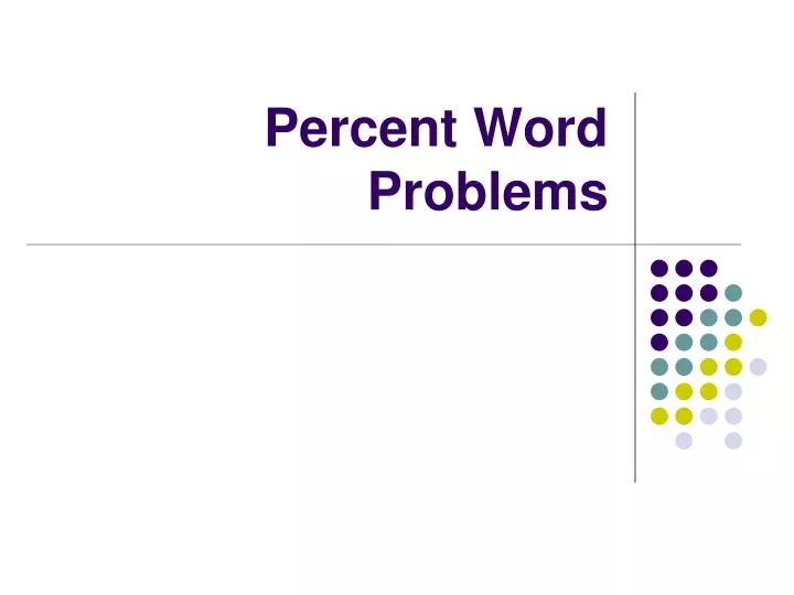 percent word problems