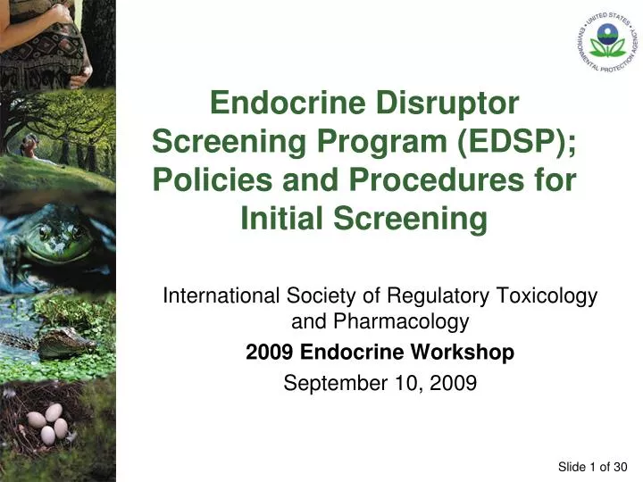 endocrine disruptor screening program edsp policies and procedures for initial screening