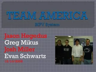 TEAM AMERICA BIPV System