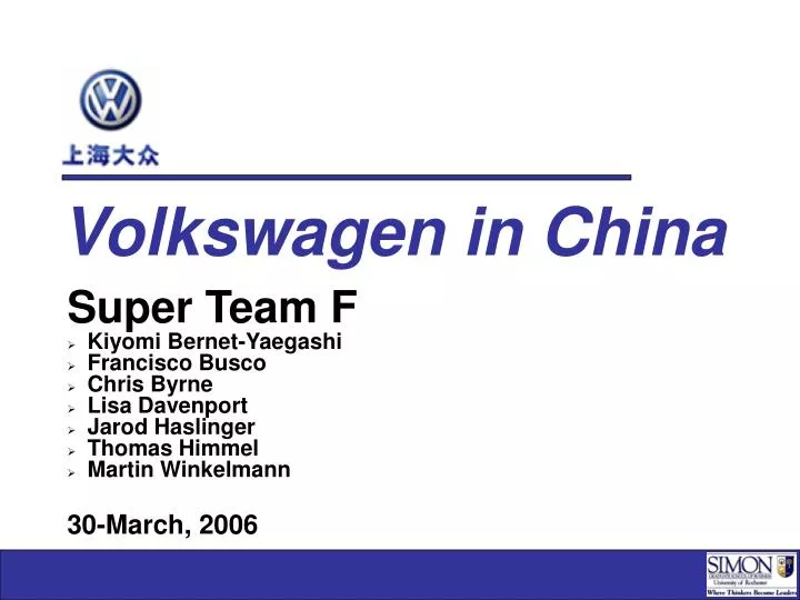 volkswagen in china