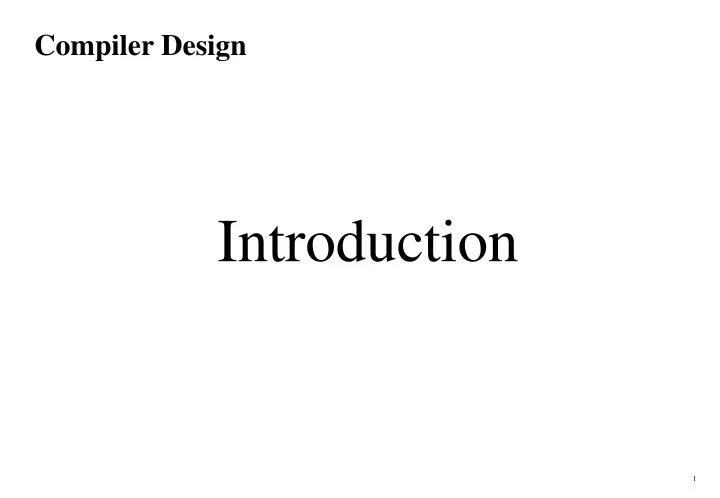 compiler design